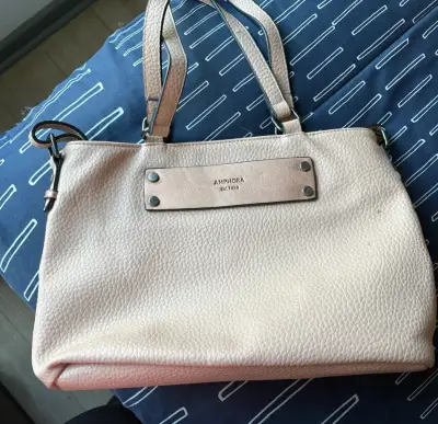 Bolso Amphora beige de cuero sintético - miniatura 1