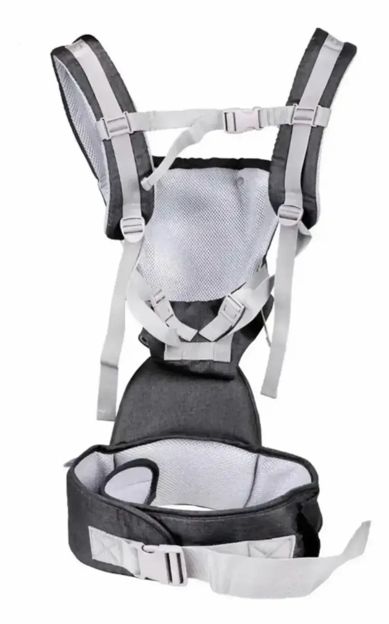 Mochila portabebé ergonómica gris - 2