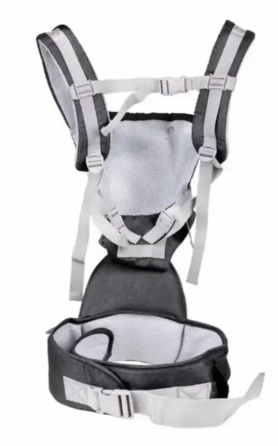 Mochila portabebé ergonómica gris - miniatura 2