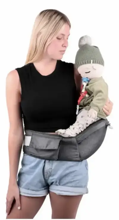 Mochila portabebé ergonómica gris - miniatura 4