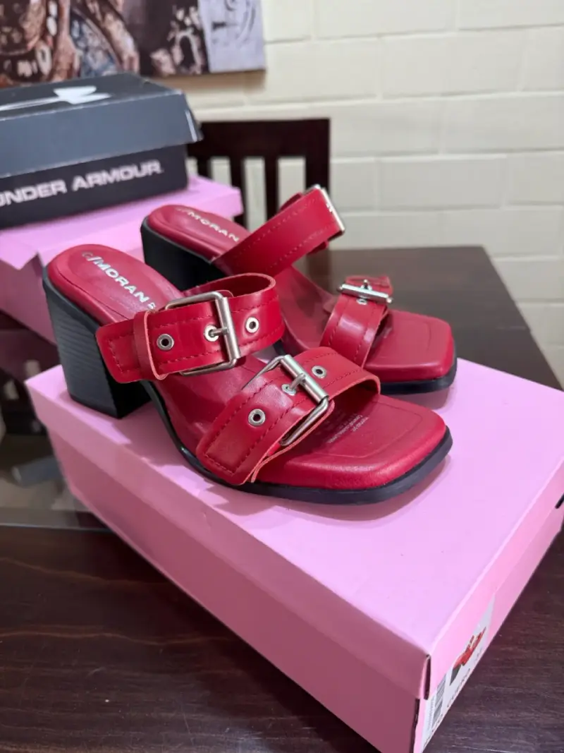Sandalias rojas de tacón C/moran - 2