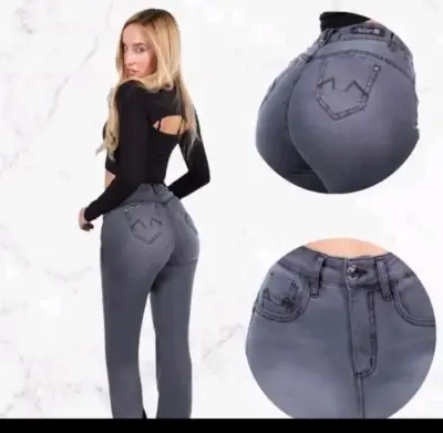 Jeans azul clásico para mujer - miniatura 4