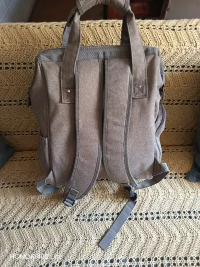 Mochila marrón Opaline con múltiples compartimentos - miniatura 3