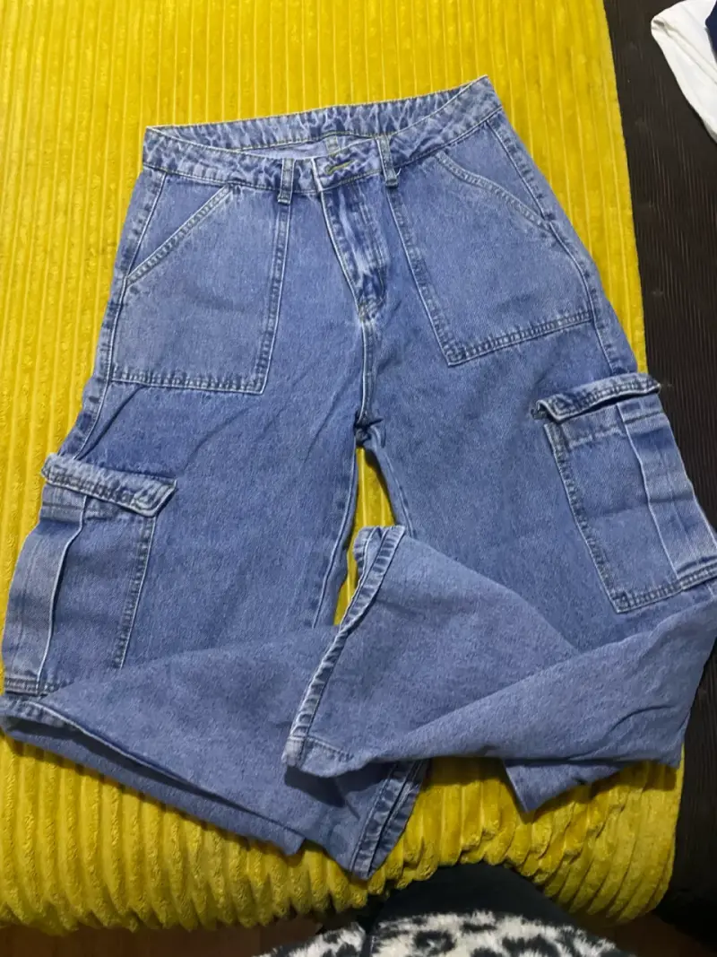 Pantalones cargo blancos unisex - 4