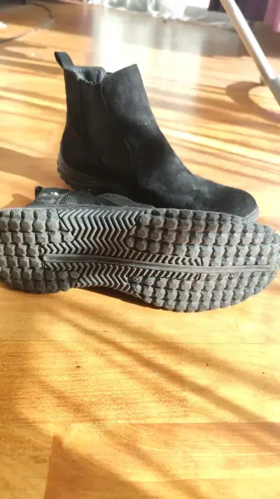 Botines de gamuza negros para mujer - miniatura 3