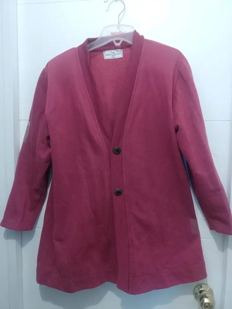 Cárdigan rosa con botones para mujer