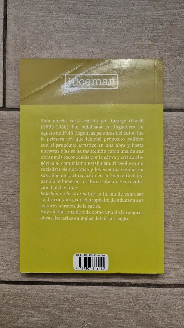 Libro Rebelión en la Granja de George Orwell - 2
