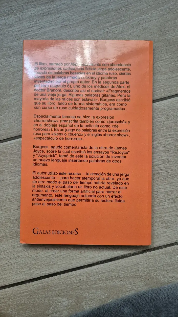 Libro 'La Naranja Mecánica' de Anthony Burgess - 2