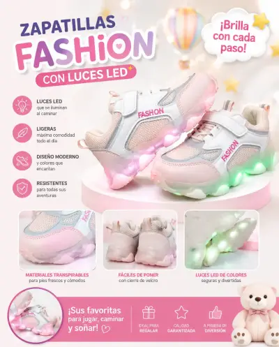 Zapatillas  con luces LED talla 29 Nuevos - miniatura 1
