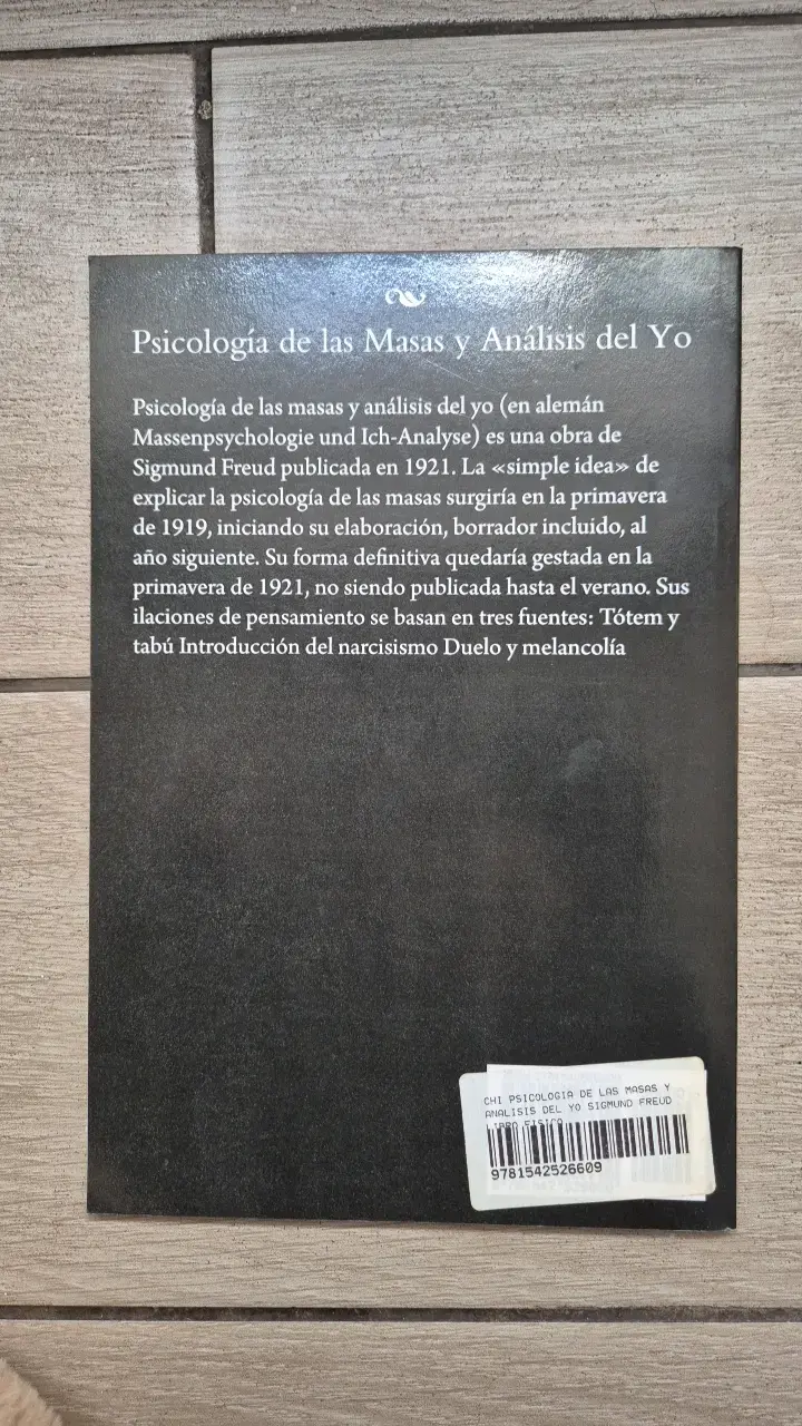 Libro Psicología de las Masas de Sigmund Freud - 2