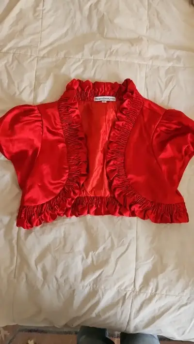 Bolero razo  rojo fiesta - miniatura 1