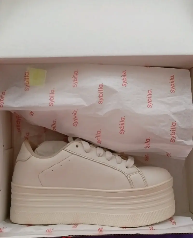 Zapatillas plataforma blancas Sybilla - 1