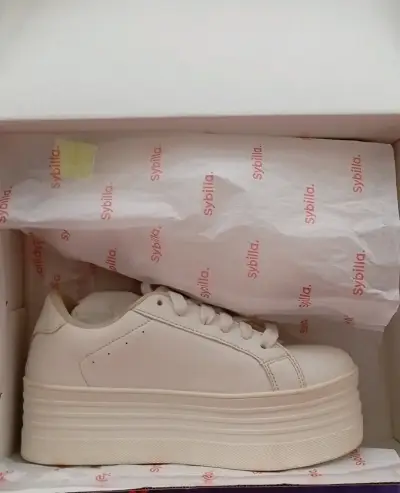 Zapatillas plataforma blancas Sybilla - miniatura 1