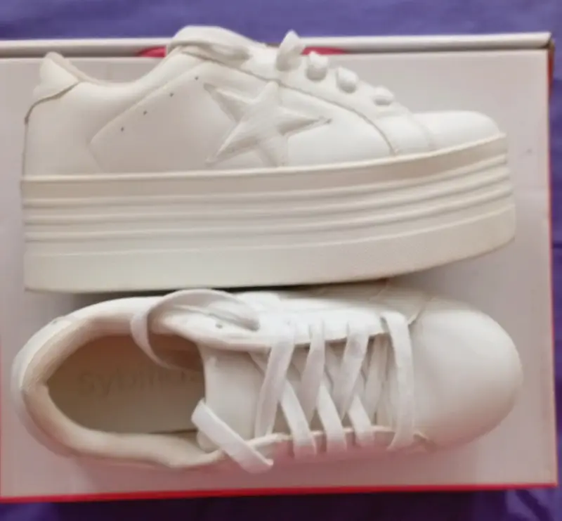 Zapatillas plataforma blancas Sybilla - 3