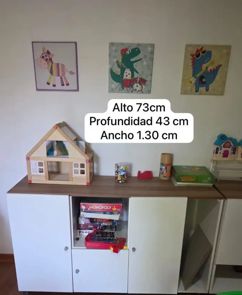 Mueble organizador con puertas