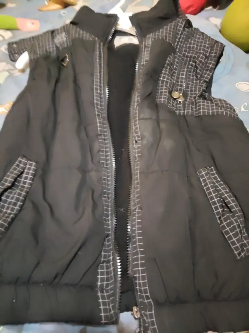 Chaqueta acolchada bicolor para invierno - 4