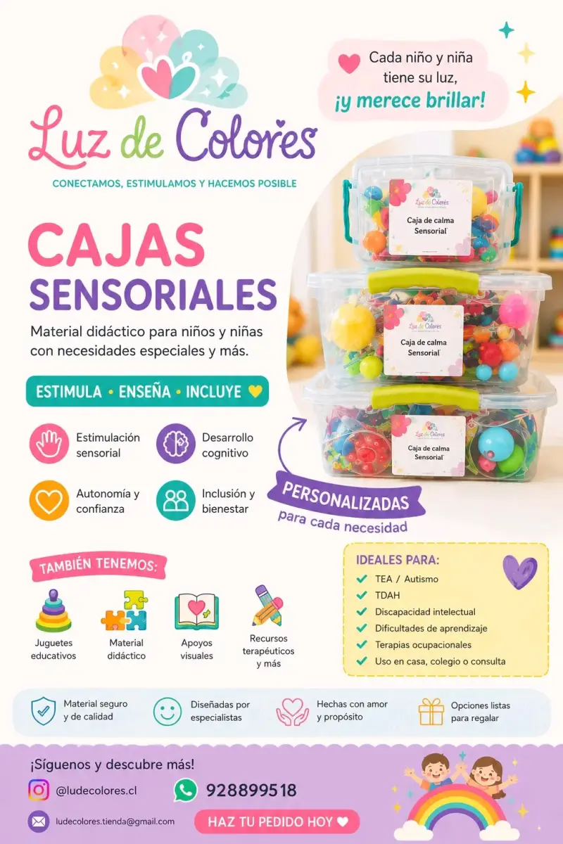 Cajas sensoriales Luz de Colores