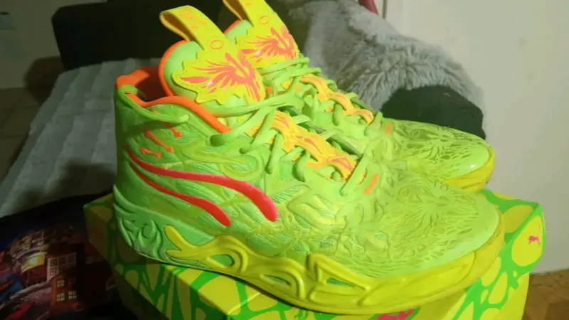 Zapatillas deportivas verdes neón Puma - 4