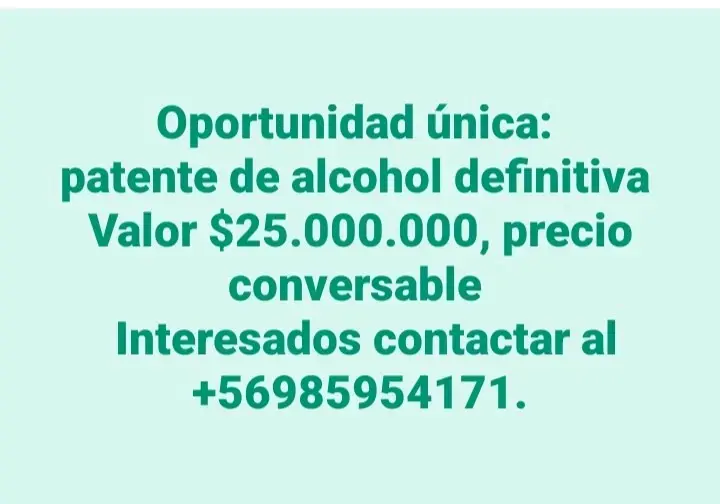 patente de alcohol