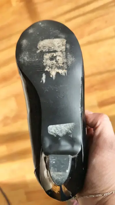 Zapatos planos negros charol  con lazo elegante - miniatura 3