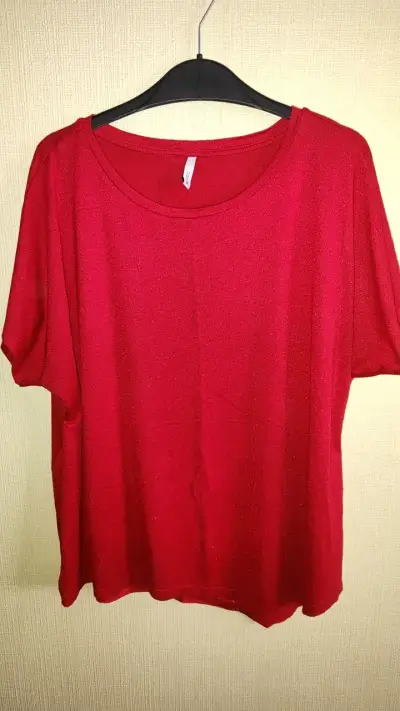 Polera casual tela brillante - miniatura 1