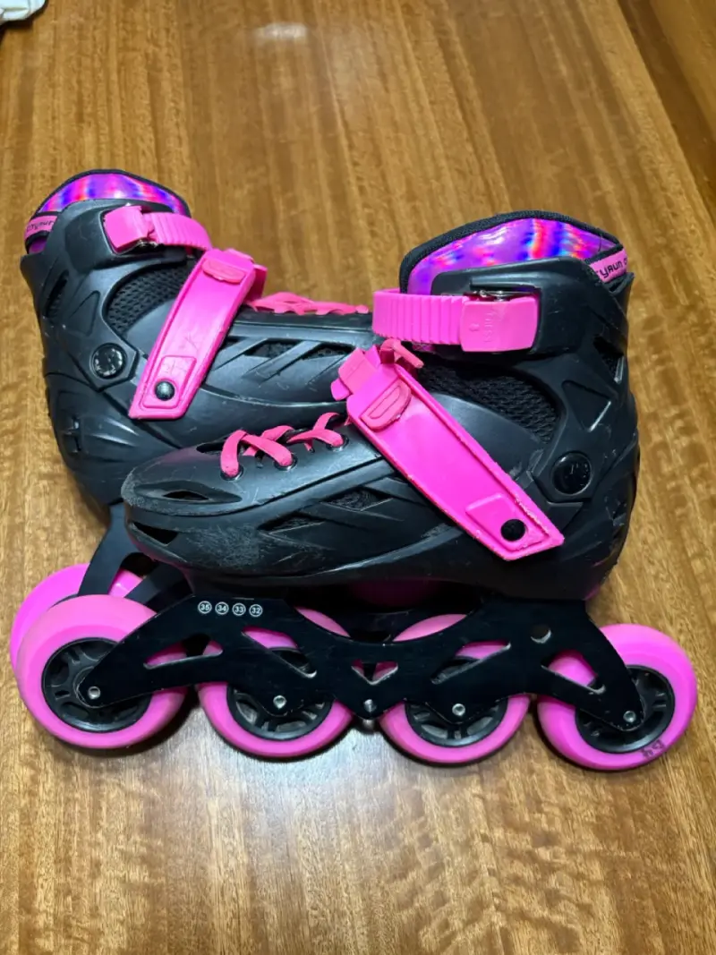 Patines en línea Cityrun negros y rosados - 2