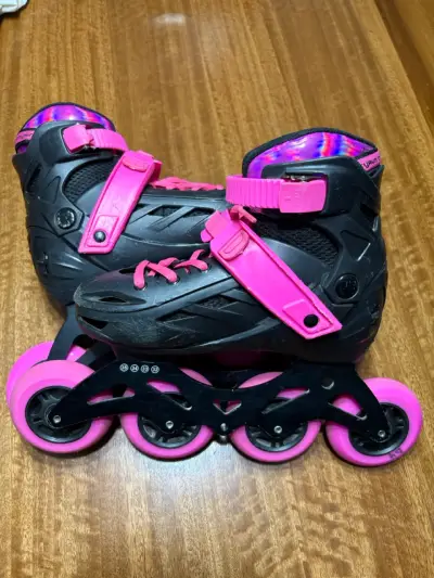 Patines en línea Cityrun negros y rosados - miniatura 2