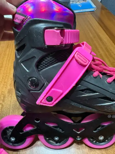 Patines en línea Cityrun negros y rosados - miniatura 3