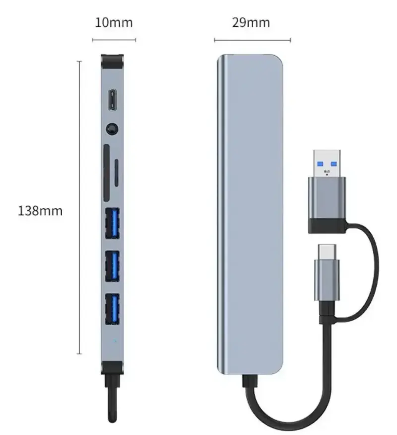 Hub USB-C multifuncional con múltiples puertos - 2