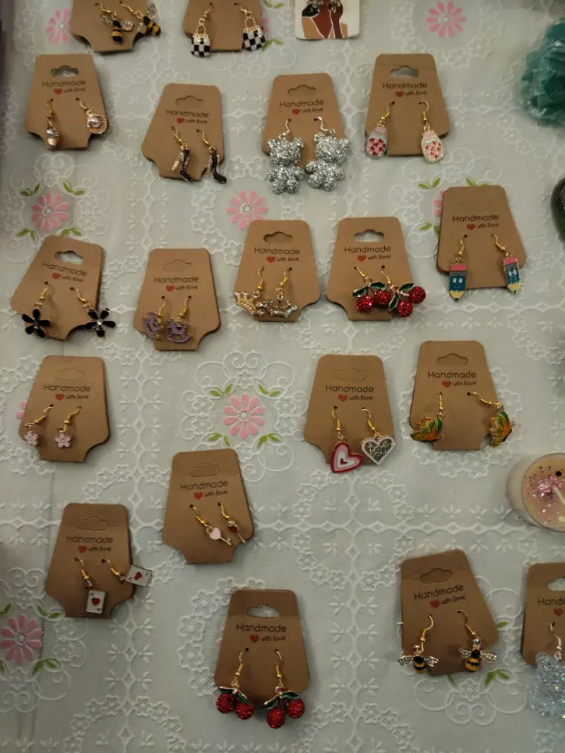 Set de aros artesanales variados - 1
