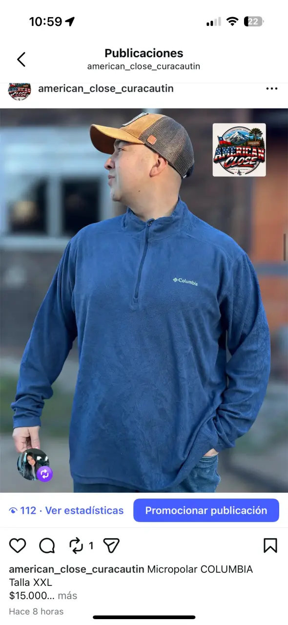 Micropolar Columbia azul para hombre