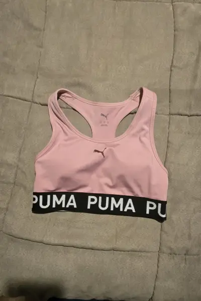 Top deportivo Puma rosa para mujer - miniatura 2
