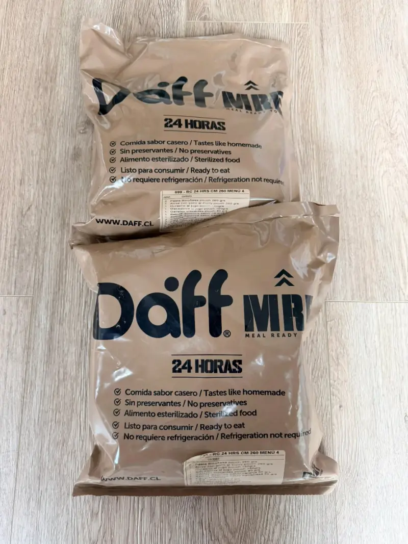 Raciones de comida Daff MRE 24 horas