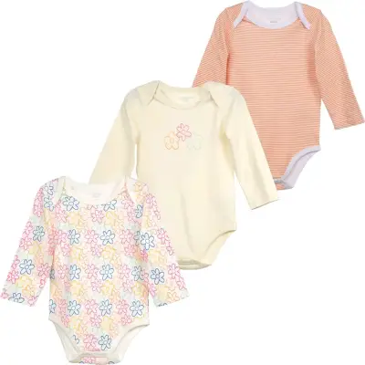 Set de 3 bodies para bebé con estampado floral - miniatura 1