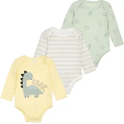 Set de 3 bodies para bebé con estampado floral - miniatura 4