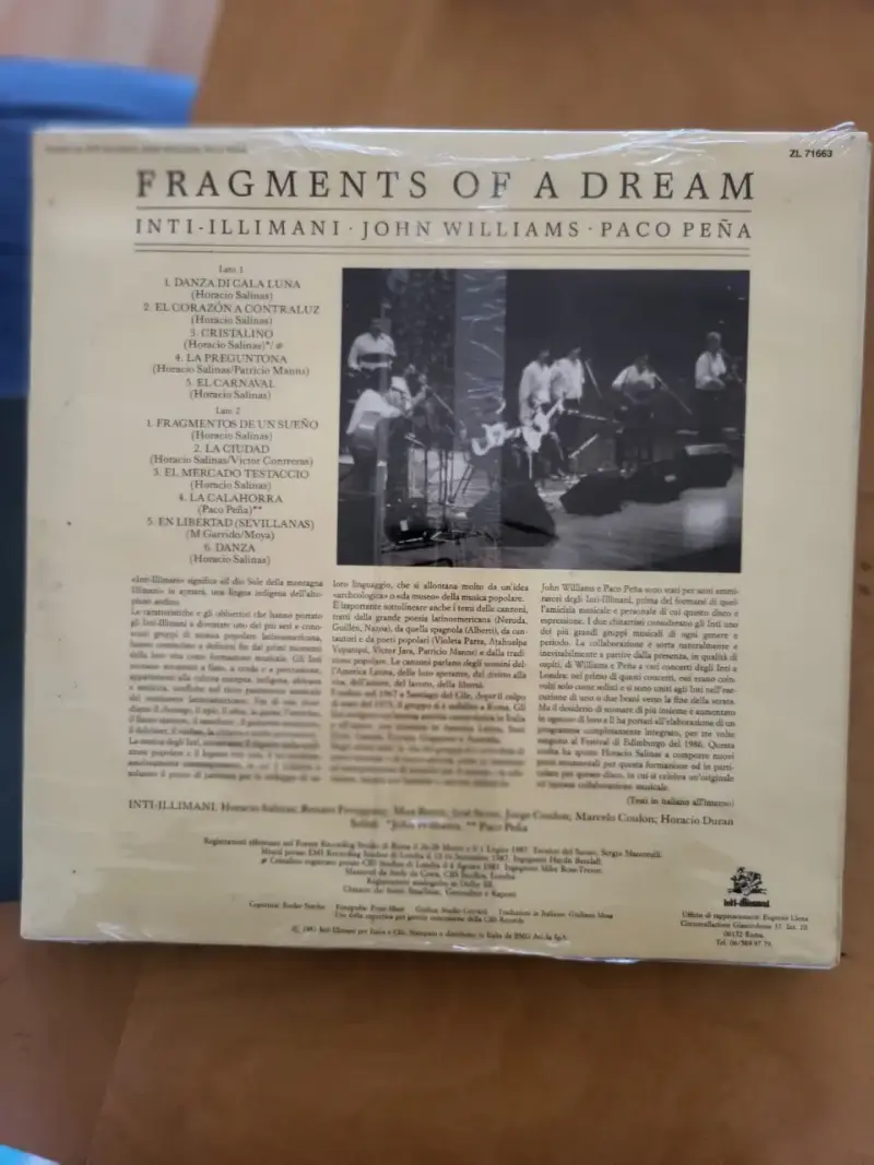 Vinilo Fragments of a Dream- Inti-Illimani Sellado - 2