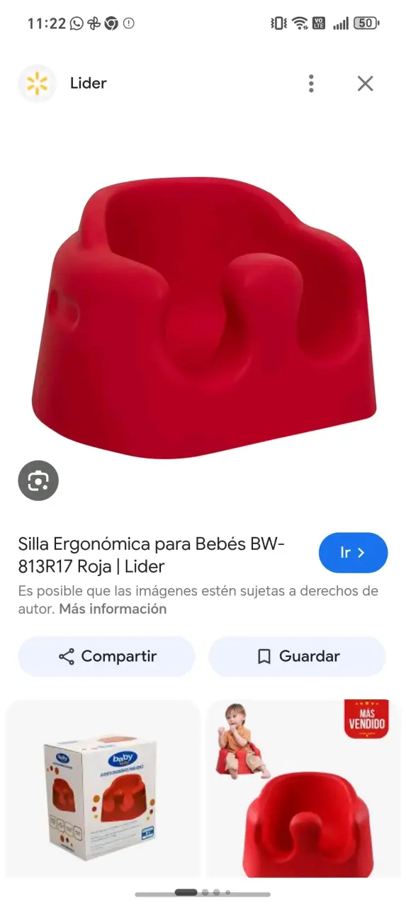Silla ergonómica para bebés roja