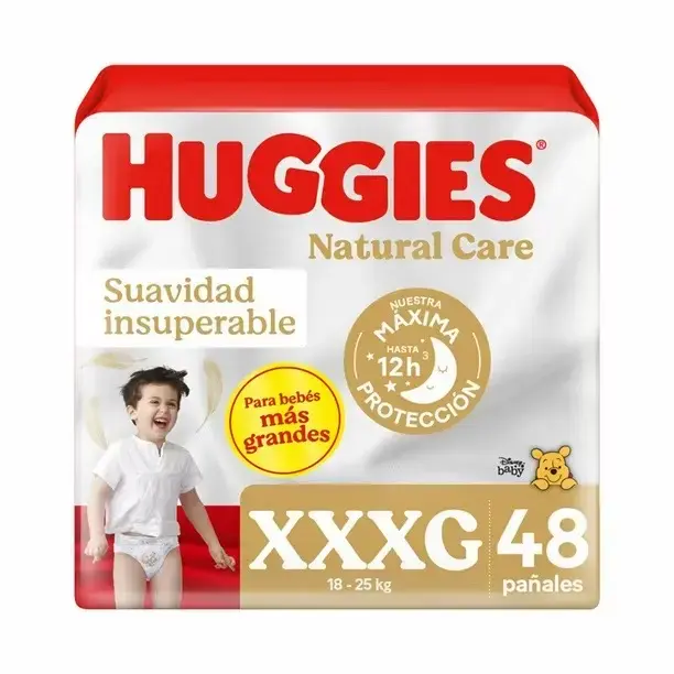Pañales Huggies Natural Care XXXG 48 unidades