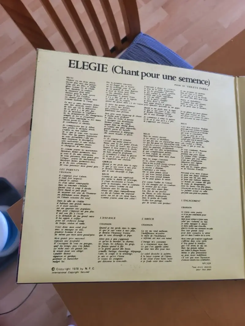 Vinilo 'Chant Pour Une Semence' - Inti-Illimani - 2