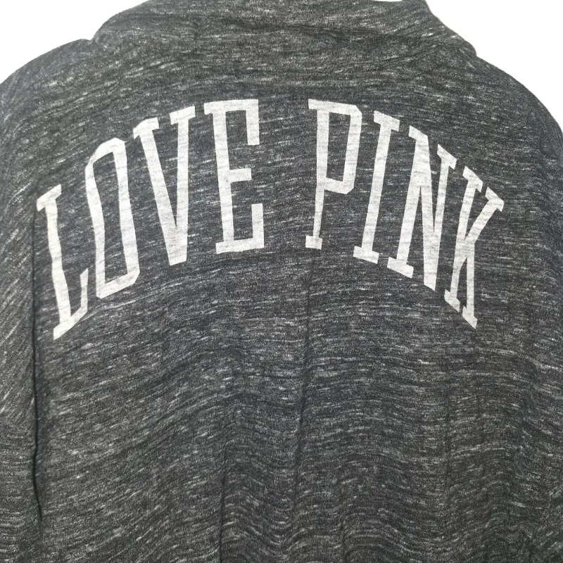 Polerón gris oscuro con cuello alto Pink - 4