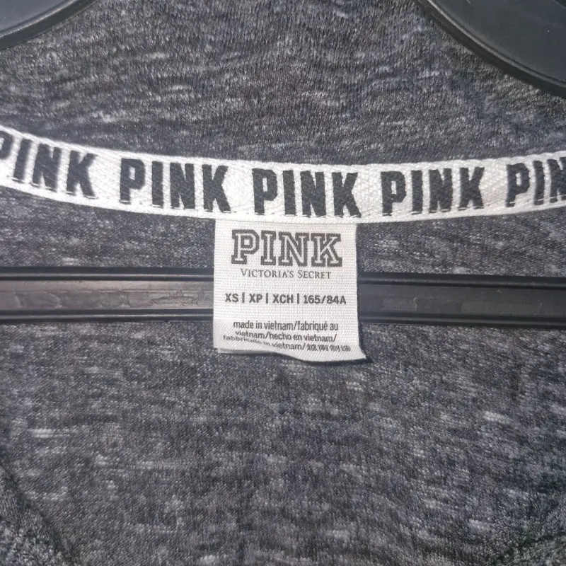 Polerón gris oscuro con cuello alto Pink - 5