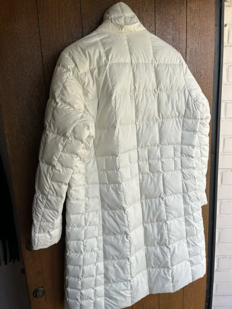 Parka de pluma blanco para mujer - 4