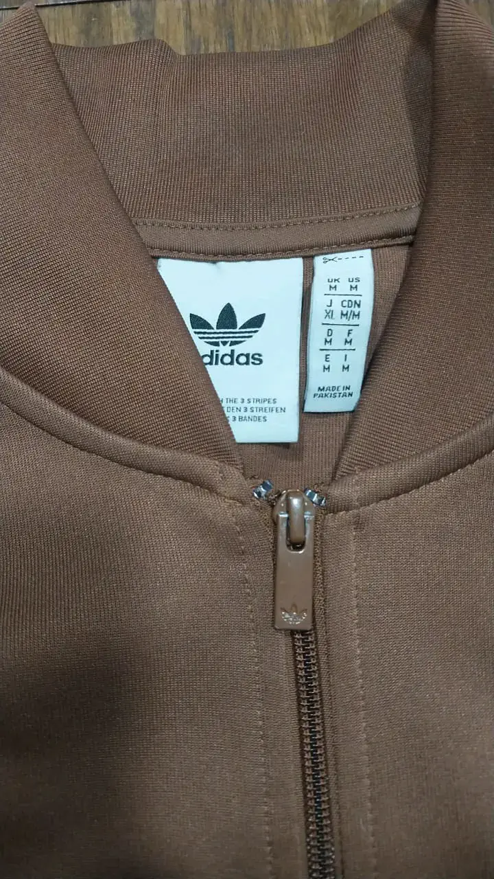 Chaqueta deportiva Adidas marrón con rayas - 2