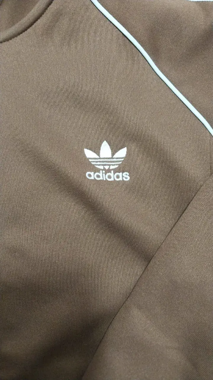 Chaqueta deportiva Adidas marrón con rayas - 3