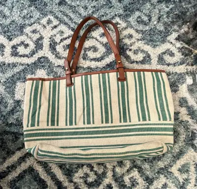 Bolso Fossil  rayado con asas de cuero - miniatura 2