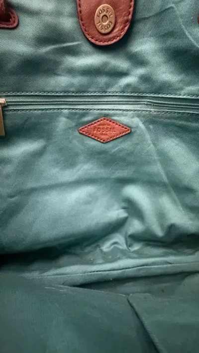 Bolso Fossil  rayado con asas de cuero - miniatura 3