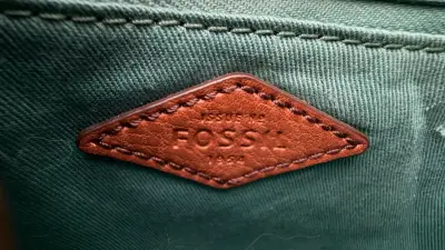 Bolso Fossil  rayado con asas de cuero - miniatura 4