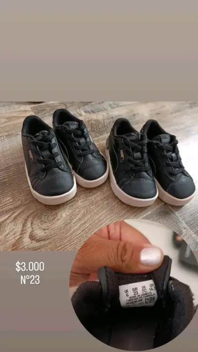 Zapatillas negras Puma talla 23 para niños - miniatura 1