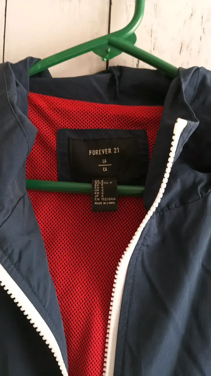 Chaqueta azul Forever 21 con capucha - 2