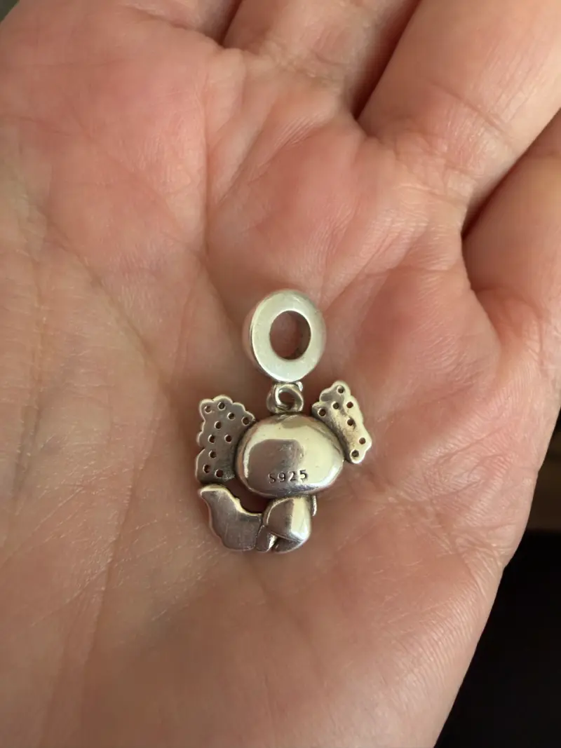 Colgante de axolote en plata (para Pandora) - 2